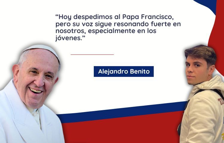 “Hoy despedimos al Papa Francisco, pero su voz sigue resonando fuerte en nosotros, especialmente en los jóvenes.”